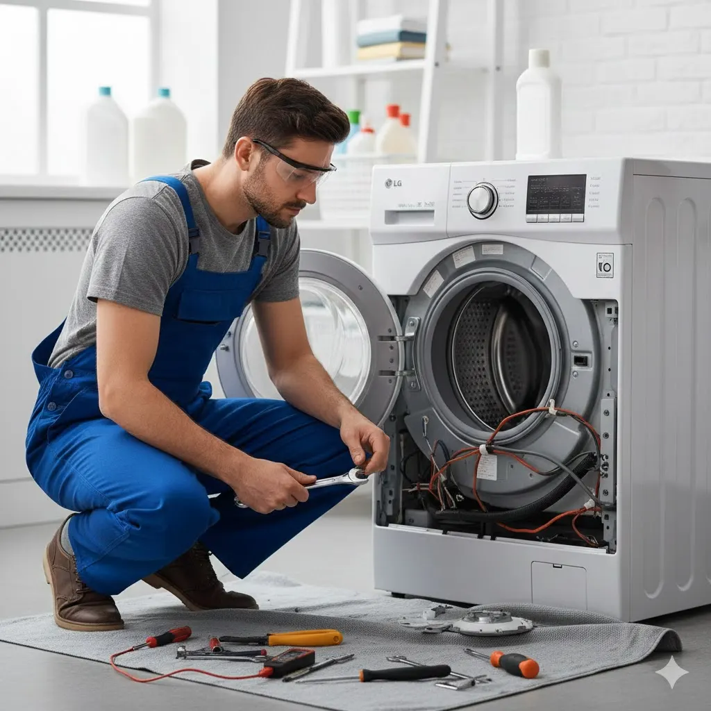تعمیرات فوری لباسشویی ال جی در منزل در کمتر از ۲ ساعت